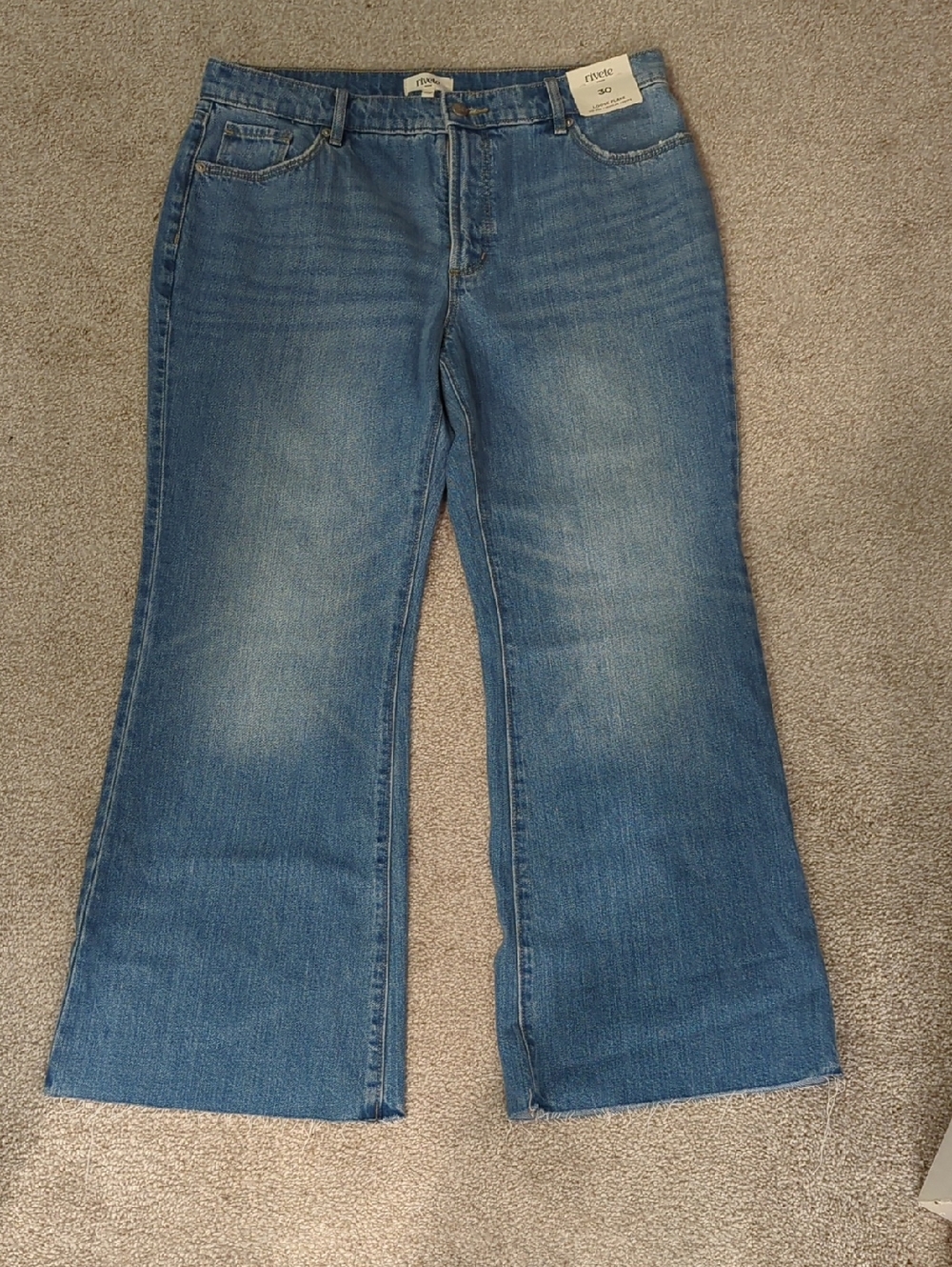 Rivete Denim by Loft Loose Flare Jeans 30 Petite
